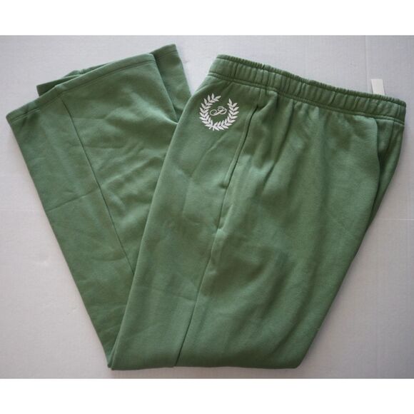 PINK x Victoria's Secret 11243311 Women Sz XL Green Flare Ivy Fleece Sweatpants - Picture 12 of 12
